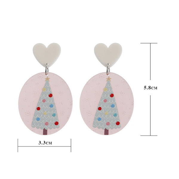 Wholesale christmas snowflake acrylic earrings in Europe and America JDC-ES-YN107 Earrings JoyasDeChina Wholesale Jewelry JoyasDeChina Joyas De China