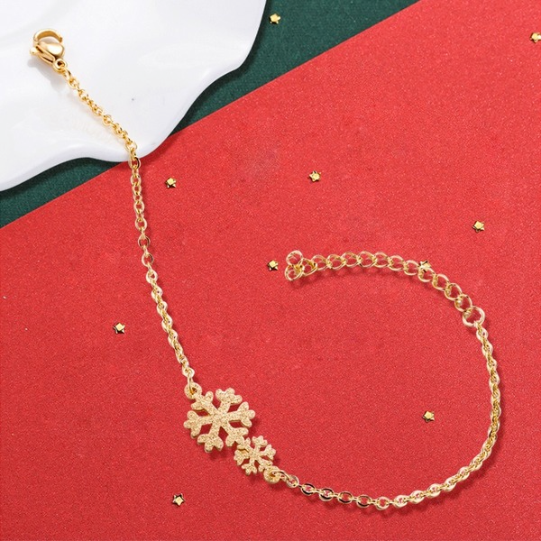 Bulk Jewelry Wholesale Christmas snowflake bracelets JDC-ST-L051 Wholesale factory from China YIWU China