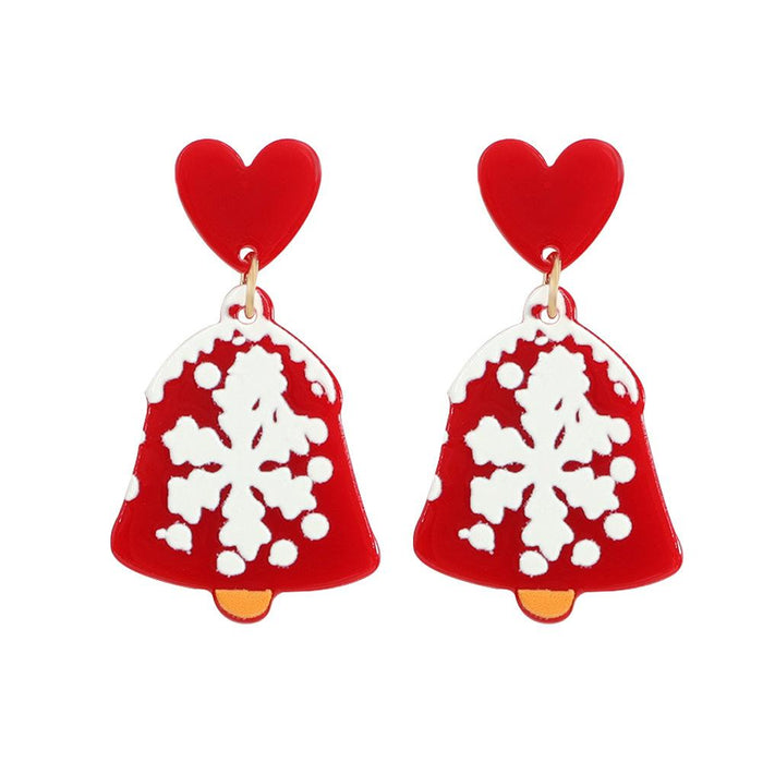 Wholesale Christmas Snowflake Earrings JDC-ES-JQ111 Earrings JoyasDeChina red Wholesale Jewelry JoyasDeChina Joyas De China