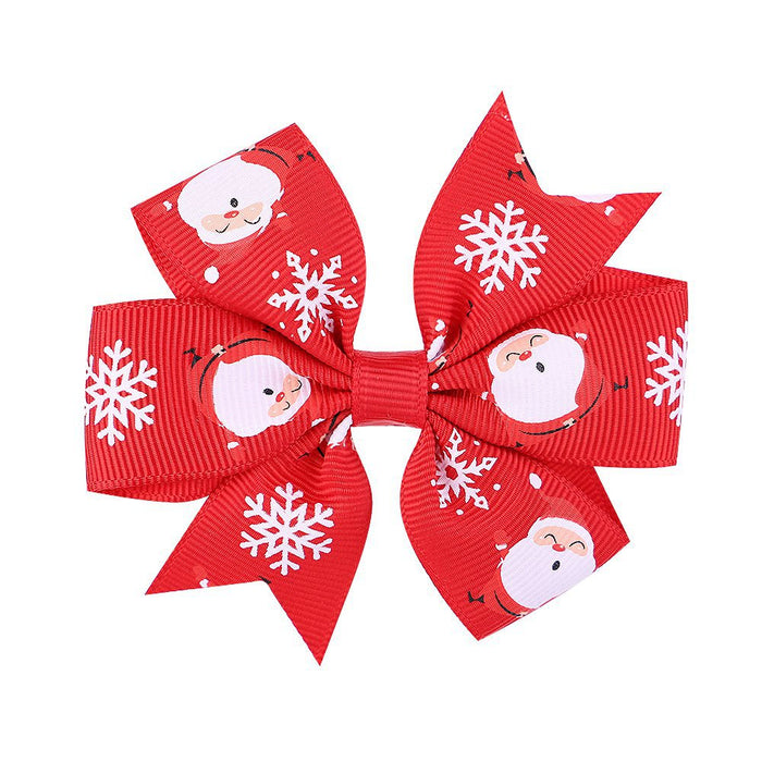Wholesale Christmas Snowman bow Hair Clips JDC-HC-YL050 Hair Clips 捇豐 B Wholesale Jewelry JoyasDeChina Joyas De China