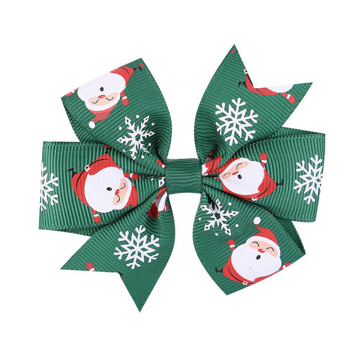 Wholesale Christmas Snowman bow Hair Clips JDC-HC-YL050 Hair Clips 捇豐 C Wholesale Jewelry JoyasDeChina Joyas De China