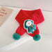 Wholesale Christmas Snowman white plush children scarf JDC-SC-LH008 scarf 旅禾 red Wholesale Jewelry JoyasDeChina Joyas De China