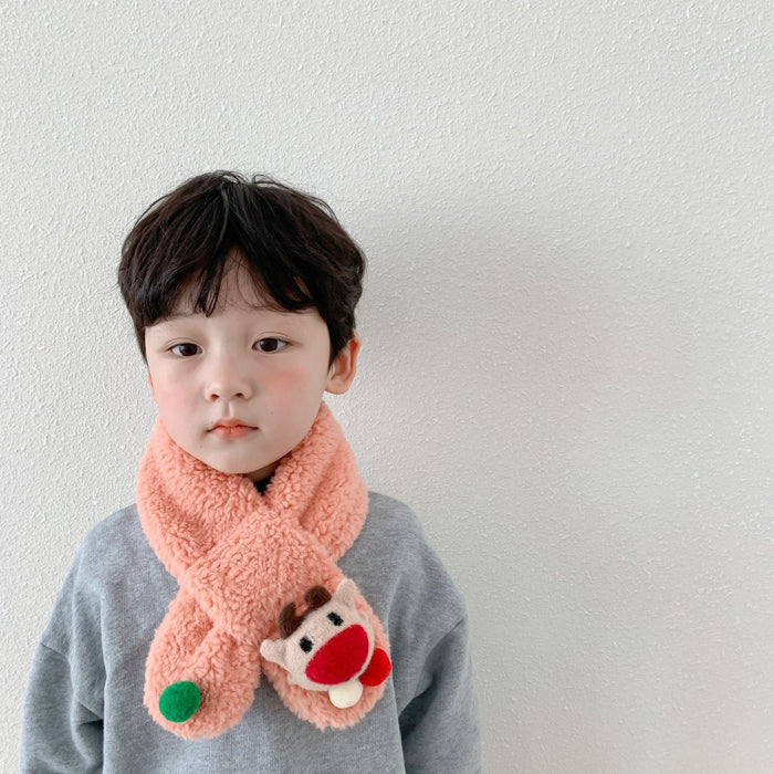 Wholesale Christmas solid Plush children scarf JDC-SC-LH005 scarf 旅禾 Wholesale Jewelry JoyasDeChina Joyas De China