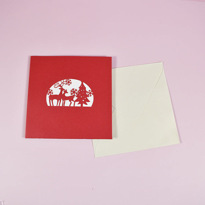 Wholesale Christmas special paper three-dimensional greeting cards MOQ≥2 JDC-GC-QW008 Greeting Card 奇蚁文化 Wholesale Jewelry JoyasDeChina Joyas De China