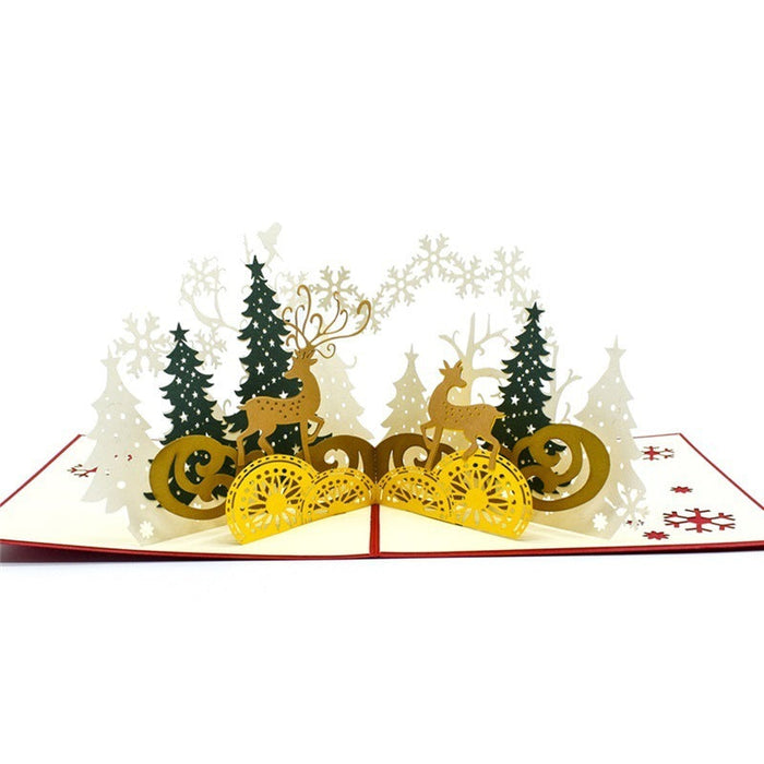 Wholesale Christmas special paper three-dimensional greeting cards MOQ≥2 JDC-GC-QW008 Greeting Card 奇蚁文化 Wholesale Jewelry JoyasDeChina Joyas De China