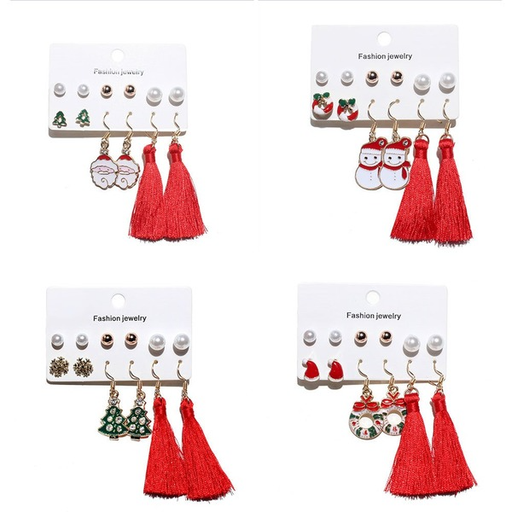 Wholesale Christmas Tassel Alloy Earrings JDC-ES-TC213 Earrings JoyasDeChina Wholesale Jewelry JoyasDeChina Joyas De China