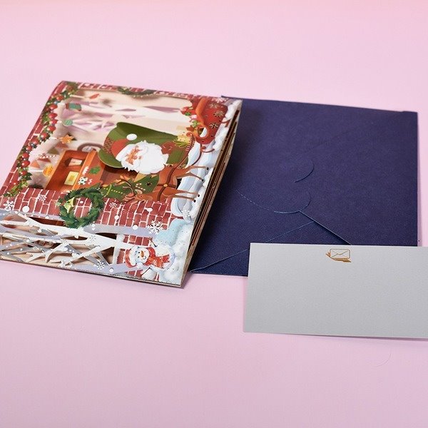 Wholesale Christmas Three-dimensional Coated Paper Greeting Cards MOQ≥2 JDC-GC-QW018 Greeting Card 奇蚁文化 Wholesale Jewelry JoyasDeChina Joyas De China