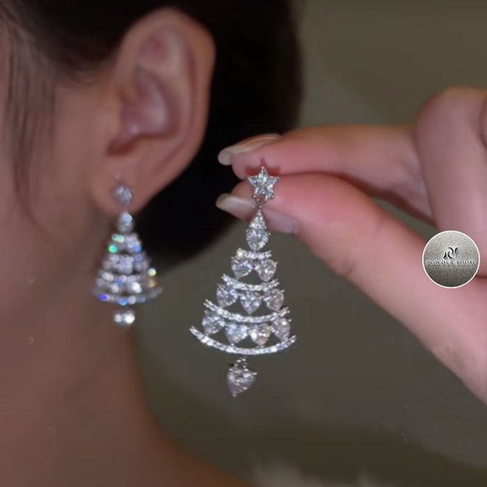 Wholesale Christmas tree alloy 925 silver needle earrings JDC-ES-XuF027 Earrings 旭帆 A Wholesale Jewelry JoyasDeChina Joyas De China