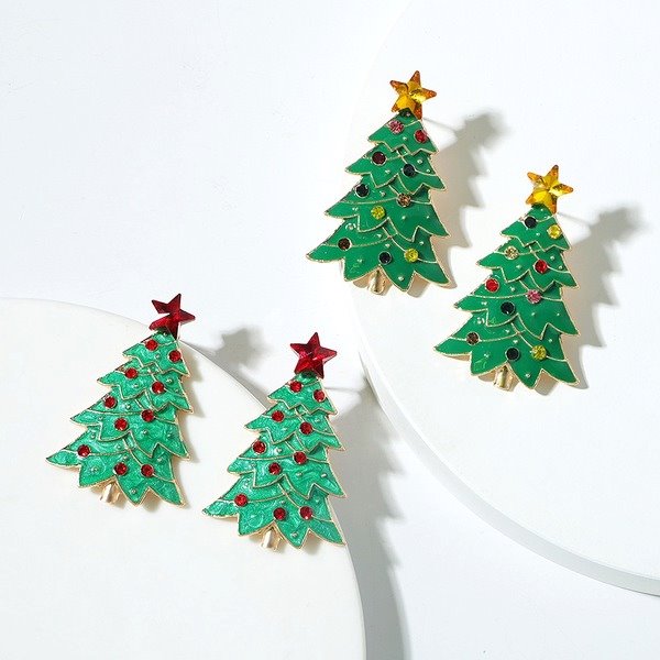Wholesale Christmas Tree Alloy Earrings JDC-ES-JQ-006 Earrings 佳琪 Wholesale Jewelry JoyasDeChina Joyas De China
