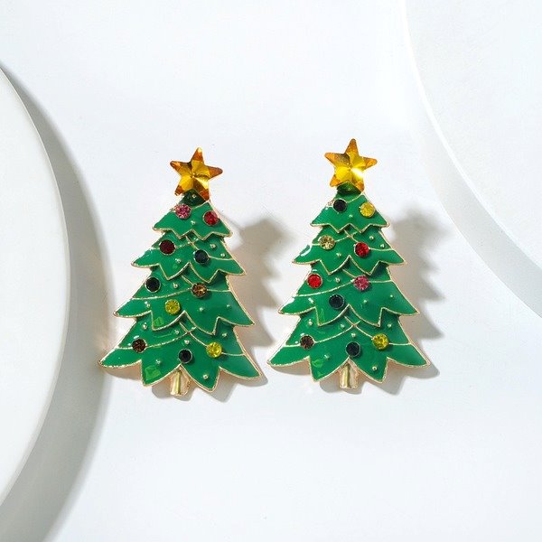 Wholesale Christmas Tree Alloy Earrings JDC-ES-JQ-006 Earrings 佳琪 Wholesale Jewelry JoyasDeChina Joyas De China