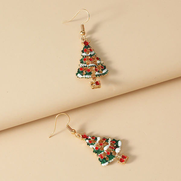 Wholesale Christmas Tree Pendant Earrings JDC-ES-KQ094 Earrings JoyasDeChina Wholesale Jewelry JoyasDeChina Joyas De China