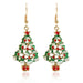 Wholesale Christmas Tree Pendant Earrings JDC-ES-KQ094 Earrings JoyasDeChina KC gold - color Wholesale Jewelry JoyasDeChina Joyas De China