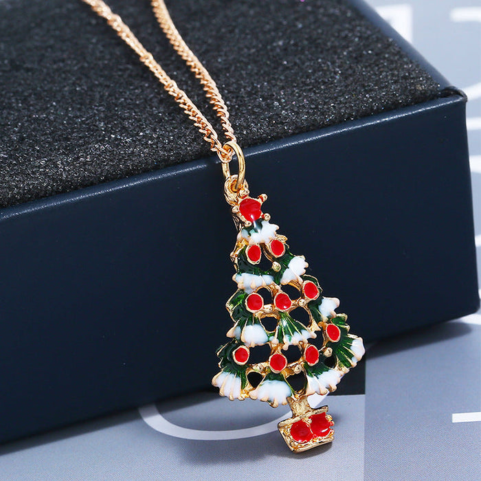 Wholesale Christmas Tree Pendant Earrings JDC-ES-KQ094 Earrings JoyasDeChina KC gold necklace Wholesale Jewelry JoyasDeChina Joyas De China