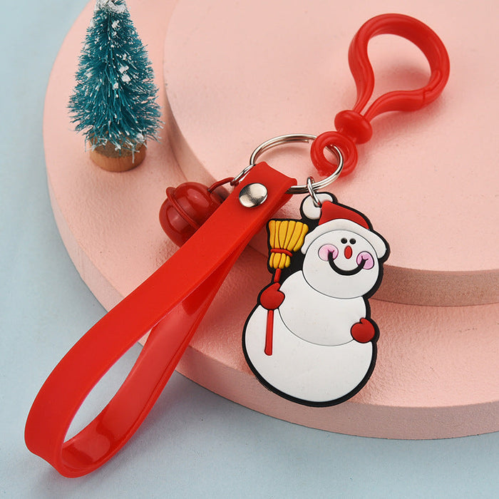 Wholesale Christmas Tree PVC Soft Rubber Keychain JDC-KC-WS022 Keychains 围颂 Broom snowman OPP bag Wholesale Jewelry JoyasDeChina Joyas De China