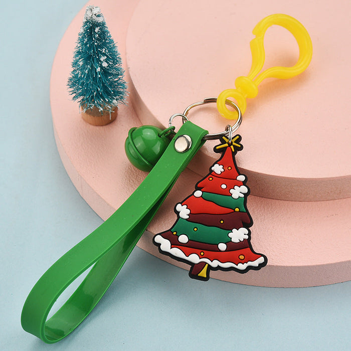 Wholesale Christmas Tree PVC Soft Rubber Keychain JDC-KC-WS022 Keychains 围颂 Red christmas tree OPP bag Wholesale Jewelry JoyasDeChina Joyas De China
