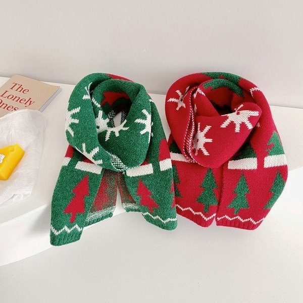 Wholesale Christmas tree snowflake wool children scarf JDC-SC-LH012 scarf 旅禾 Wholesale Jewelry JoyasDeChina Joyas De China