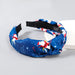 Wholesale christmas wide brim knotted fabric santa headband JDC-HD-JL031 Headband JoyasDeChina Blue Santa Wholesale Jewelry JoyasDeChina Joyas De China