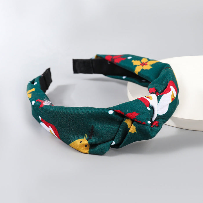 Wholesale christmas wide brim knotted fabric santa headband JDC-HD-JL031 Headband JoyasDeChina green Wholesale Jewelry JoyasDeChina Joyas De China