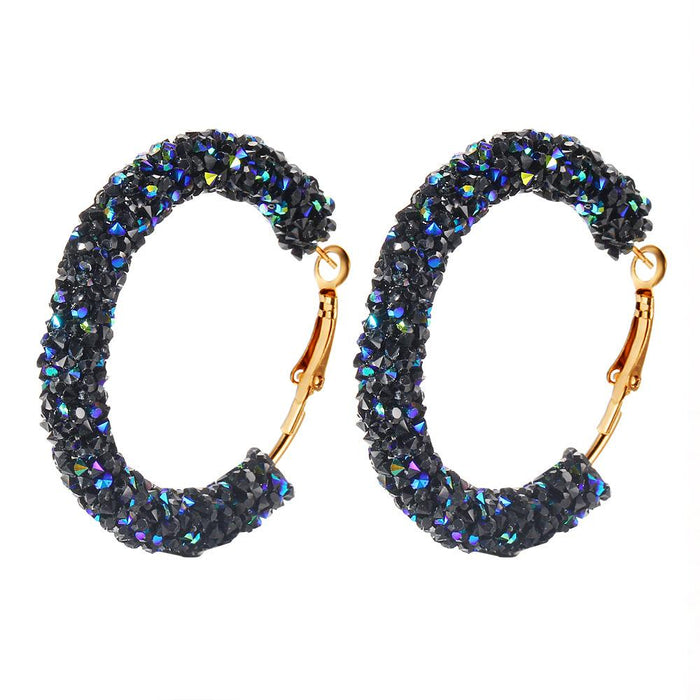 wholesale Circle crystal earrings earrings female JDC-ES-f107 earrings JoyasDeChina Blue gdp05-02 Wholesale Jewelry JoyasDeChina Joyas De China