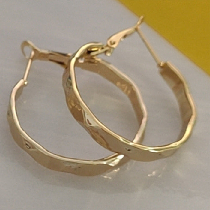 Wholesale circle metal earrings JDC-ES-WN017 Earrings 薇妮 Wholesale Jewelry JoyasDeChina Joyas De China
