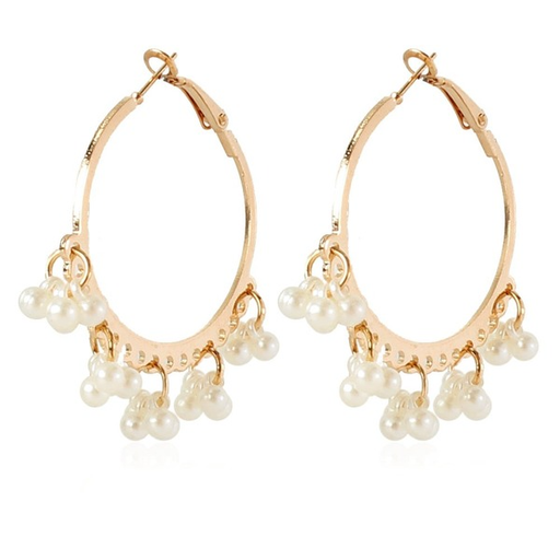 Wholesale circle pearl alloy earrings JDC-ES-TC148 Earrings JoyasDeChina Wholesale Jewelry JoyasDeChina Joyas De China