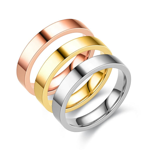Wholesale circular arc stainless steel smooth ring JDC-RS-Dingc009 Rings 顶潮 Wholesale Jewelry JoyasDeChina Joyas De China