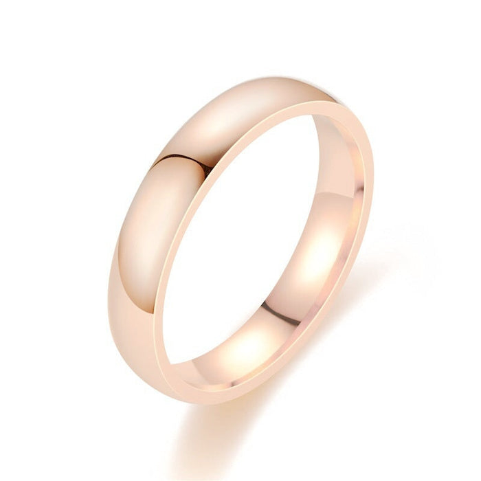 Wholesale circular arc stainless steel smooth ring JDC-RS-Dingc009 Rings 顶潮 rose 5 Wholesale Jewelry JoyasDeChina Joyas De China