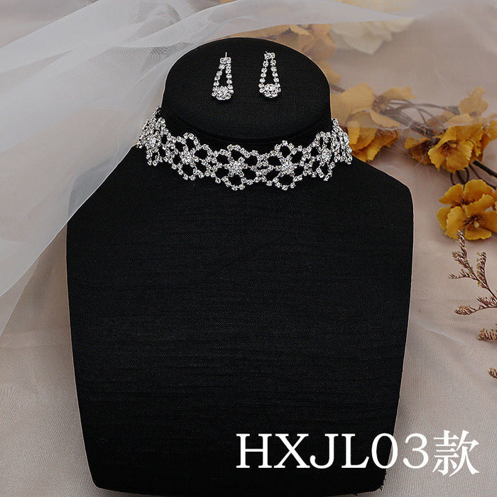 Wholesale Claw Chain Rhinestone Shining Necklace JDC-NE-JX005 Necklaces 锦希 Wholesale Jewelry JoyasDeChina Joyas De China