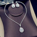 Wholesale Claw Chain Rhinestone Zircon Necklace Earring Set JDC-NE-JX009 Necklaces 锦希 Wholesale Jewelry JoyasDeChina Joyas De China