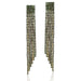 Wholesale Claw Chain S925 Silver Needle Gold Plated Long Tassel Earrings JDC-ES-Mix003 Earrings 迷茜 dark green Wholesale Jewelry JoyasDeChina Joyas De China