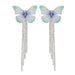 Wholesale Claw Chain Tassel Butterfly Rhinestone Alloy Earrings JDC-ES-JL957 Earrings 氿乐 Wholesale Jewelry JoyasDeChina Joyas De China