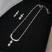 Wholesale Claw Chain Zircon Rhinestone Necklace Earrings Set JDC-NE-JX034 Necklaces 锦希 Wholesale Jewelry JoyasDeChina Joyas De China
