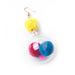 Wholesale Clear Ball Colorful Hair Ball Earrings JDC-ES-GSMDD027 Earrings 萌豆豆 Wholesale Jewelry JoyasDeChina Joyas De China