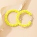 Wholesale cloth art yellow fur circle bright color earrings JDC-ES-C170 Earrings JoyasDeChina Wholesale Jewelry JoyasDeChina Joyas De China