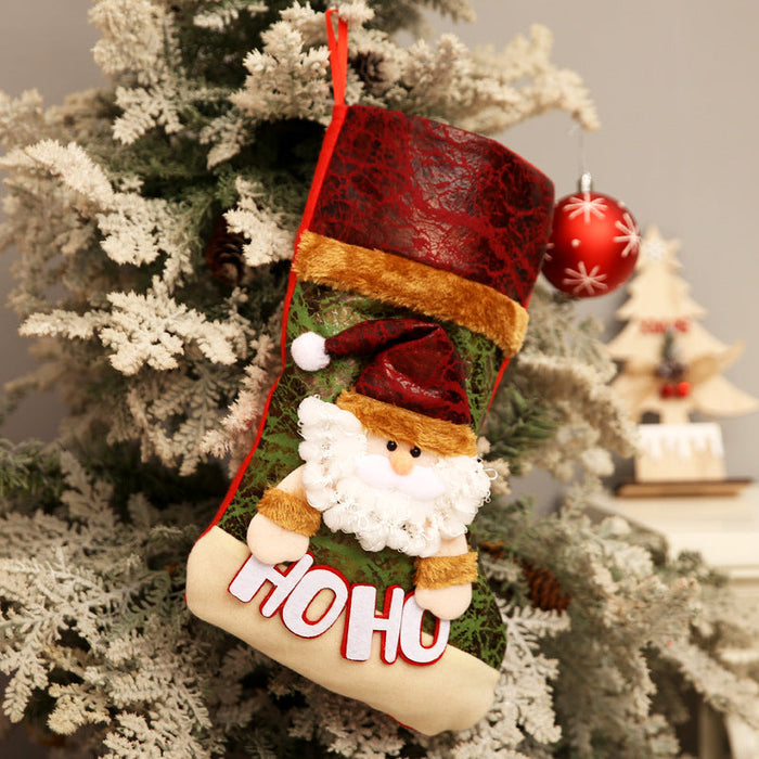 Wholesale Cloth Christmas Stocking Decoration Gift Bag Pendant JDC-SK-FA001 韵发 A Wholesale Jewelry JoyasDeChina Joyas De China