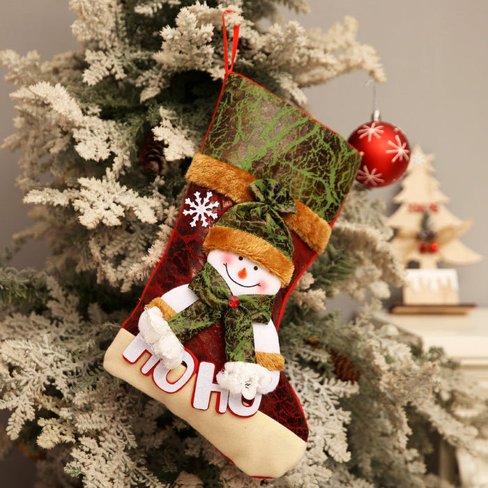 Wholesale Cloth Christmas Stocking Decoration Gift Bag Pendant JDC-SK-FA001 韵发 B Wholesale Jewelry JoyasDeChina Joyas De China