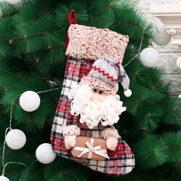 Wholesale Cloth Christmas Stocking Decoration Gift Bag Pendant JDC-SK-FA001 韵发 D Wholesale Jewelry JoyasDeChina Joyas De China
