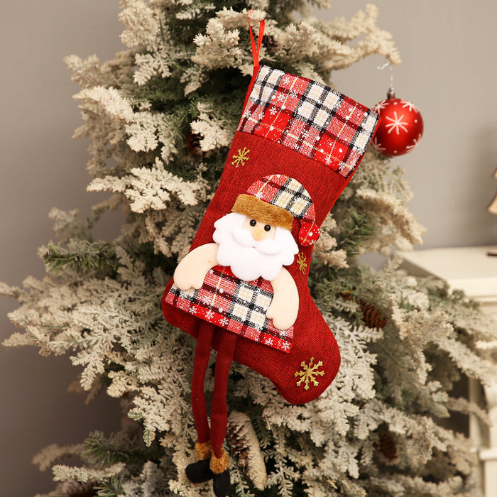 Wholesale Cloth Christmas Stocking Decoration Gift Bag Pendant JDC-SK-FA001 韵发 I Wholesale Jewelry JoyasDeChina Joyas De China