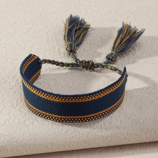 Wholesale cloth hand-woven tassel bracelet JDC-BT-NZ013 Bracelet 奈珠 Wholesale Jewelry JoyasDeChina Joyas De China
