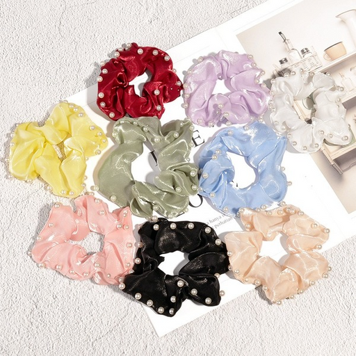 Bulk Jewelry Wholesale cloth pearl Hair Scrunchies JDC-HS-K074 Wholesale factory from China YIWU China