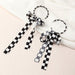 Wholesale cloth plaid earrings JDC-ES-NZ040 Earrings 奈珠 Wholesale Jewelry JoyasDeChina Joyas De China