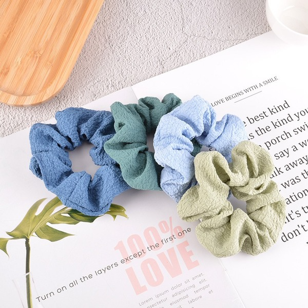 Bulk Jewelry Wholesale cloth seersucker Hair Scrunchies JDC-HS-K090 Wholesale factory from China YIWU China