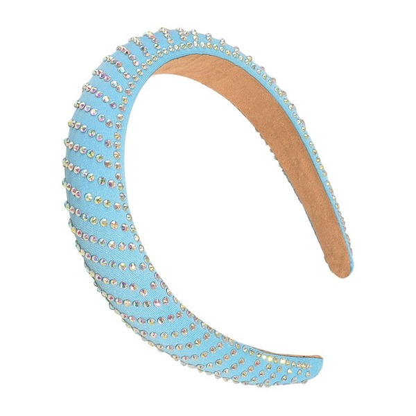 Bulk Jewelry Wholesale cloth sponge stripe wave rhinestone headband JDC-HD-K052 Wholesale factory from China YIWU China