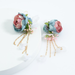 Wholesale cloth three-dimensional flower earrings JDC-ES-V114 Earrings JoyasDeChina Wholesale Jewelry JoyasDeChina Joyas De China