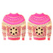 Wholesale clothing-shaped alloy diamond earrings JDC-ES-JQ-001 Earrings 佳琪 pink Wholesale Jewelry JoyasDeChina Joyas De China
