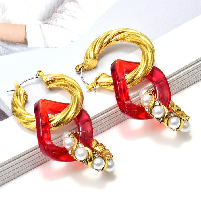 Wholesale coffee alloy earrings JDC-ES-SK044 Earrings 深刻 Wholesale Jewelry JoyasDeChina Joyas De China