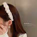 Wholesale coffee color leather pleated headband JDC-HD-BY003 Headband 宝钰 Wholesale Jewelry JoyasDeChina Joyas De China