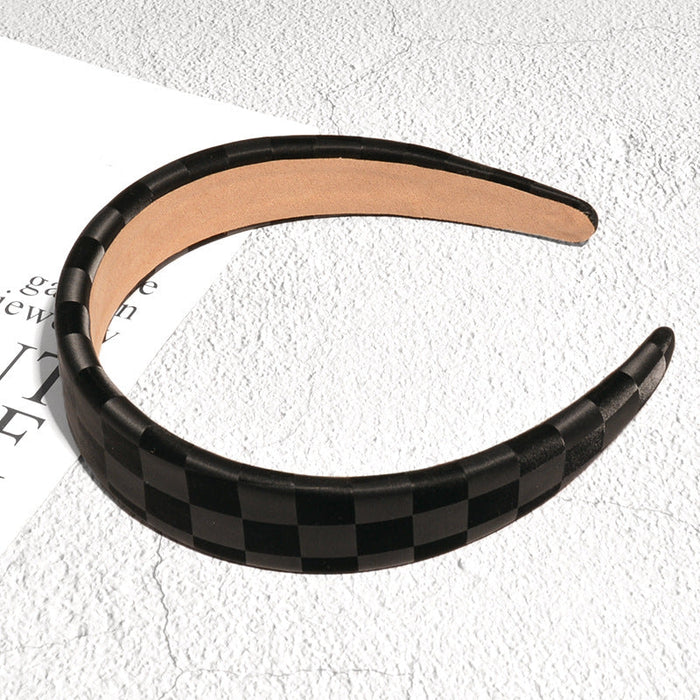 Wholesale coffee color pu leather hair band JDC-HD-PZ004 Headband 蒲钻 Black Wholesale Jewelry JoyasDeChina Joyas De China