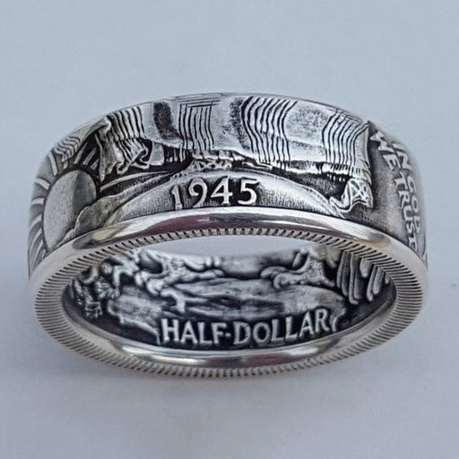 Wholesale coin Morgan alloy ring JDC-RS-hengzi002 Rings 恒姿 Silver 6 Wholesale Jewelry JoyasDeChina Joyas De China