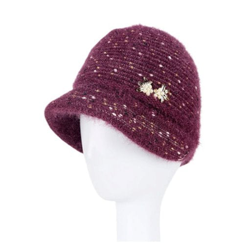 Wholesale cold proof and warm wool hats for the elderly JDC-FH-GSXR005 Fashionhat 新锐 purple Wholesale Jewelry JoyasDeChina Joyas De China